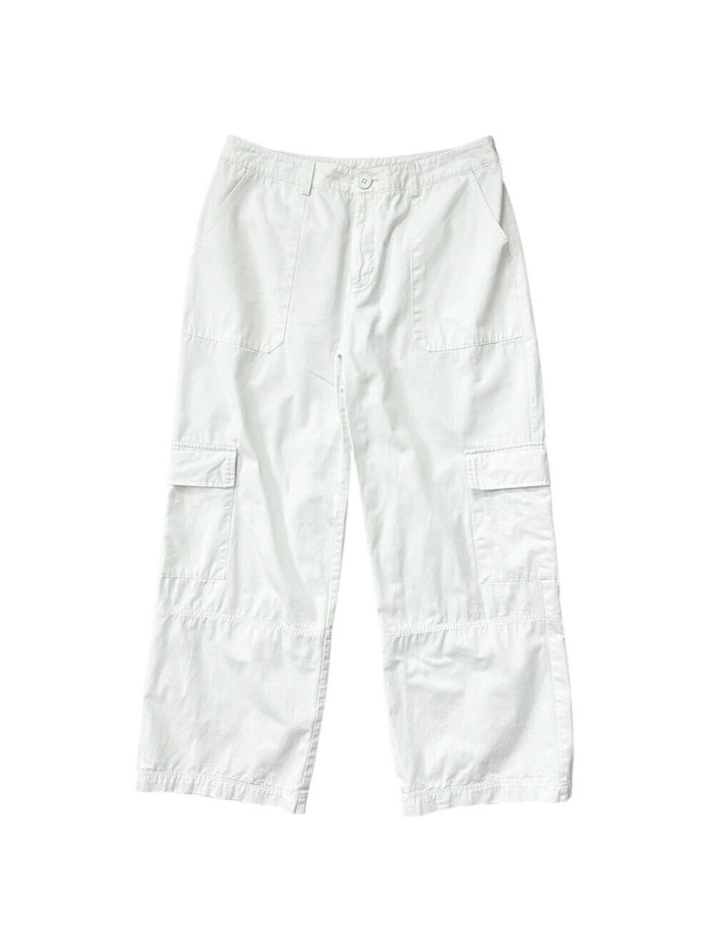 Princess Polly Fallout Wide Leg High Rise Cargo Ankle Crop Cotton Pants Size 8